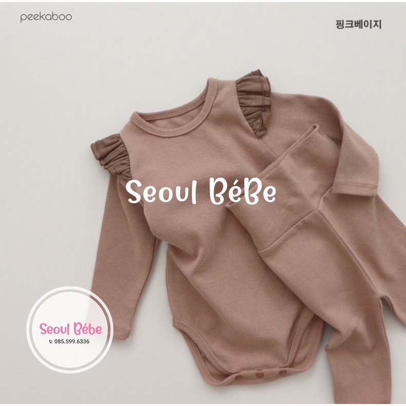 Bộ suit/rời tay bèo MiNyong Peekaboo made in Korea