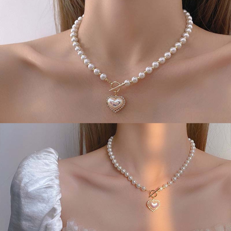 Vòng cổ Đính Hạt Ngọc Trai Thanh Lịch Thời Trang Hàn Quốc Cho Nữ