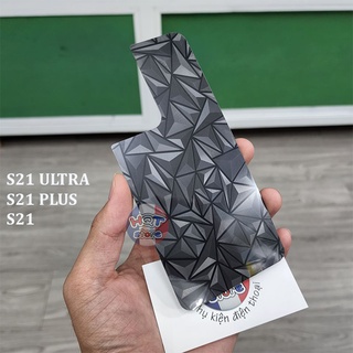 Miếng dán mặt lưng 3d vân kim cương cho s21 ultra / s21 plus / s21 trong suốt