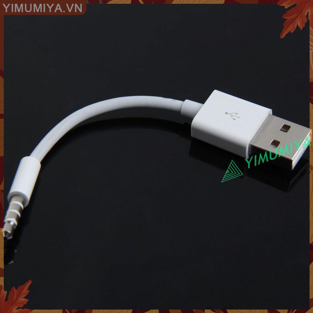 YI Charger Data USB 3.5mm Sync Audio Cable for iPod Shuffle 3rd 4th Gen