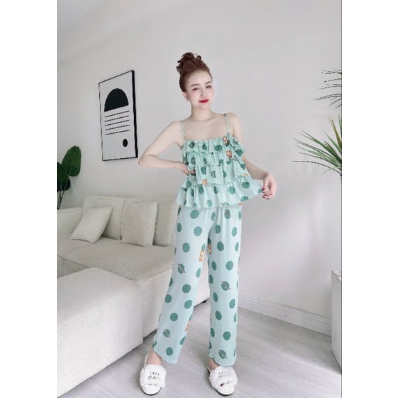 Bộ lụa Latin tầng, hoạ tiết siêu xinh xắn