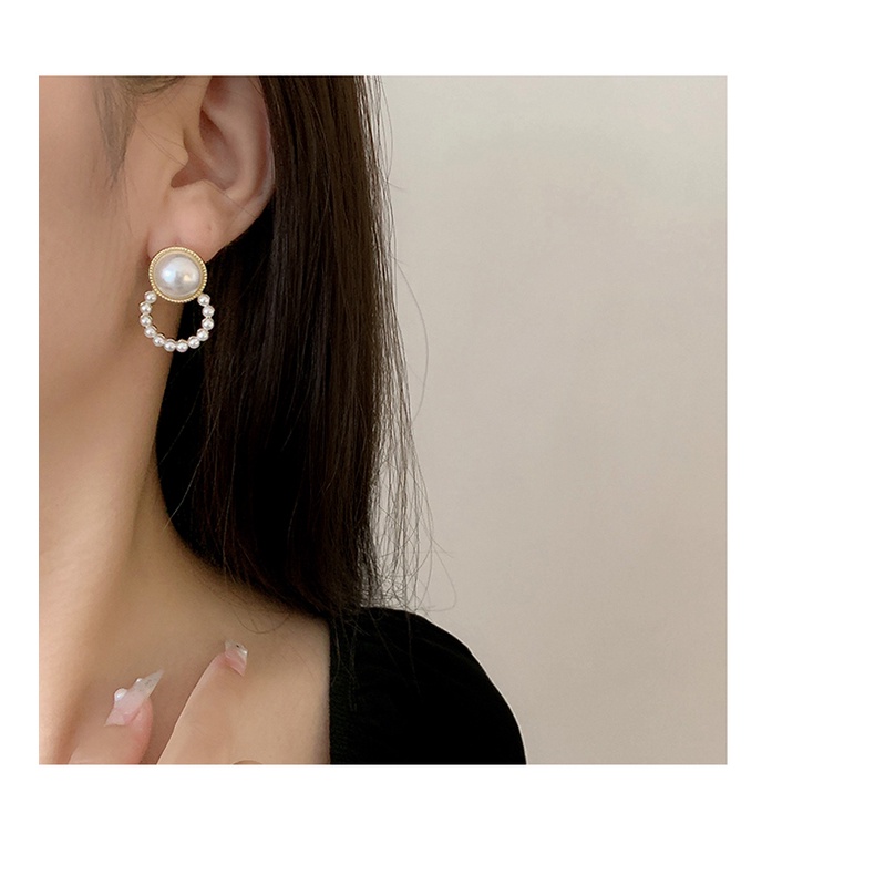 Đôi Bông Tai Ngọc Trai Kiểu Hàn Quốc