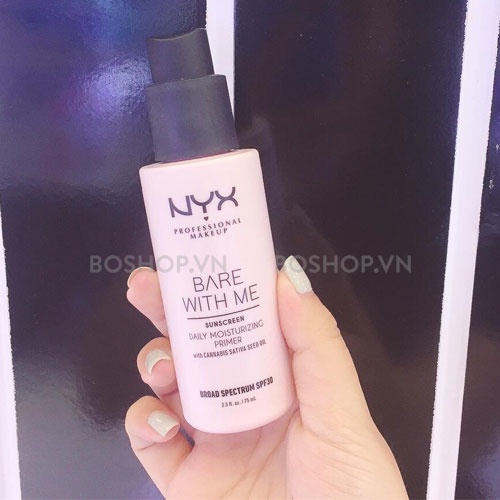 KEM CHỐNG NẮNG, DƯỠNG ẨM, LÓT TRANG ĐIỂM HẰNG NGÀY NYX BARE WITH ME SUNSCREEN DAILY MOISTURIZING PRIMER 75ML - 9637