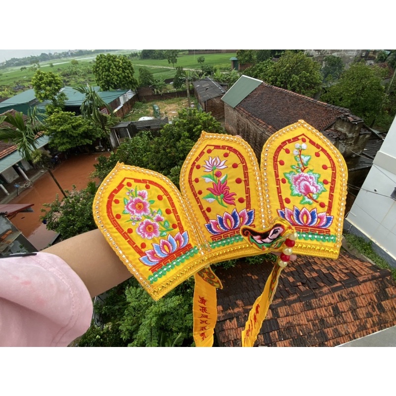 MŨ LIÊN HOA DÀNH CHO SƯ THẦY VÀ CÁC PHẬT TỬ ĐI LỄ VÀ CÚNG GIƯỜNG