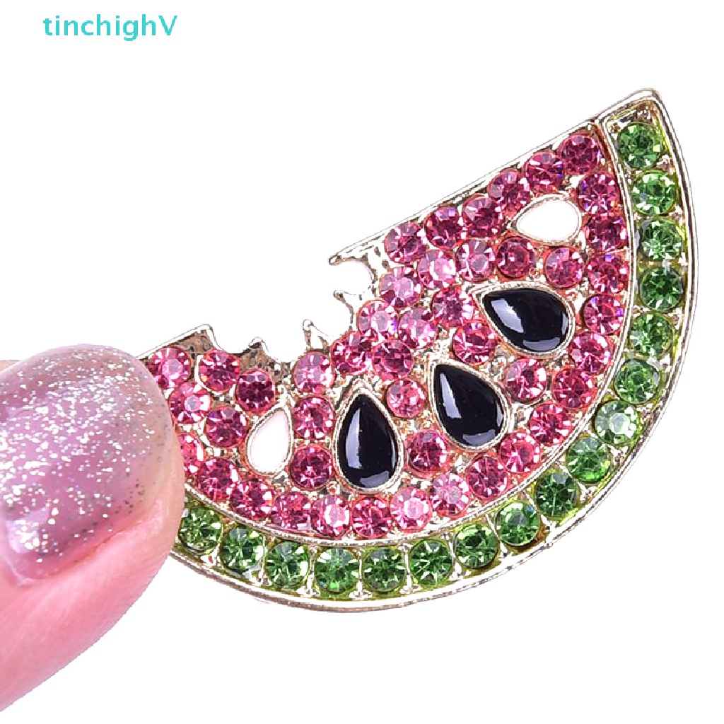 [TinchighV] Ghim Cài Áo Đính Pha Lê Hình Dưa Hấu Thời Trang [Mới]