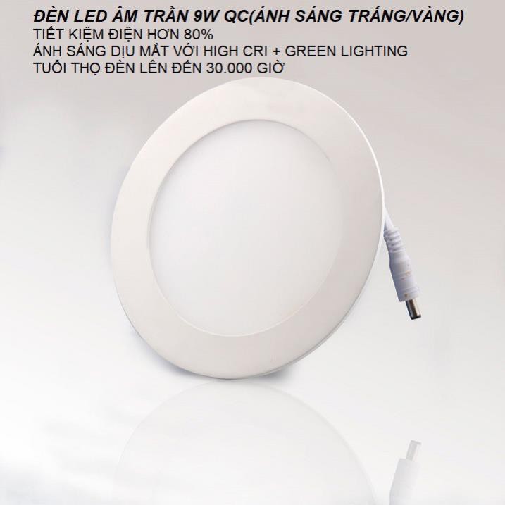 [GIÁ HỦY DIỆT] BỘ ĐÈN LED ÂM TRẦN  6W - 9W - 12W (ÁNH SÁNG TRẮNG HOẶC VÀNG)