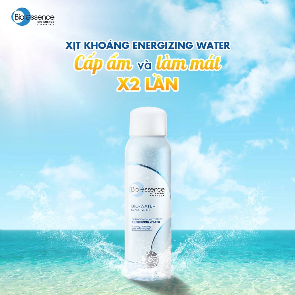 Combo dưỡng da Bio-Essence (Kem chống nắng Bio Water B5  Sunscreen SPF50+ PA++ 40ml+Xịt khoáng dưỡng da BioWater 100ml)