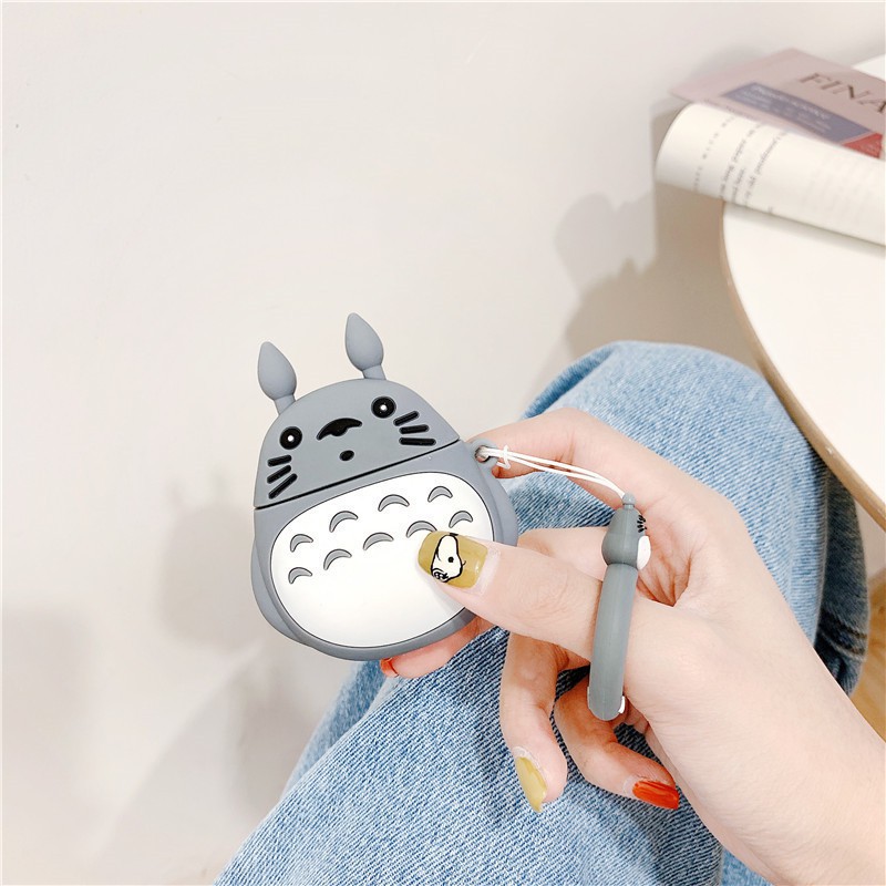 Vỏ Bảo Vệ Hộp Sạc Tai Nghe Airpods 1 / 2 Hình Totoro Ngộ Nghĩnh