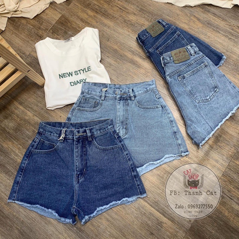 [Mã WASTUP5 giảm 10% tối đa 20K đơn 99K] Quần short jean lưng cao hình thật kèm video