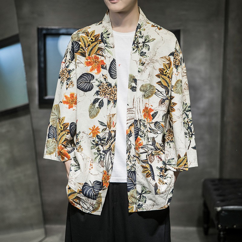 Áo Khoác Thô Đũi Nam Họa Tiết Chất Liệu Thô Đũi Thoáng Mát | BigBuy360 - bigbuy360.vn