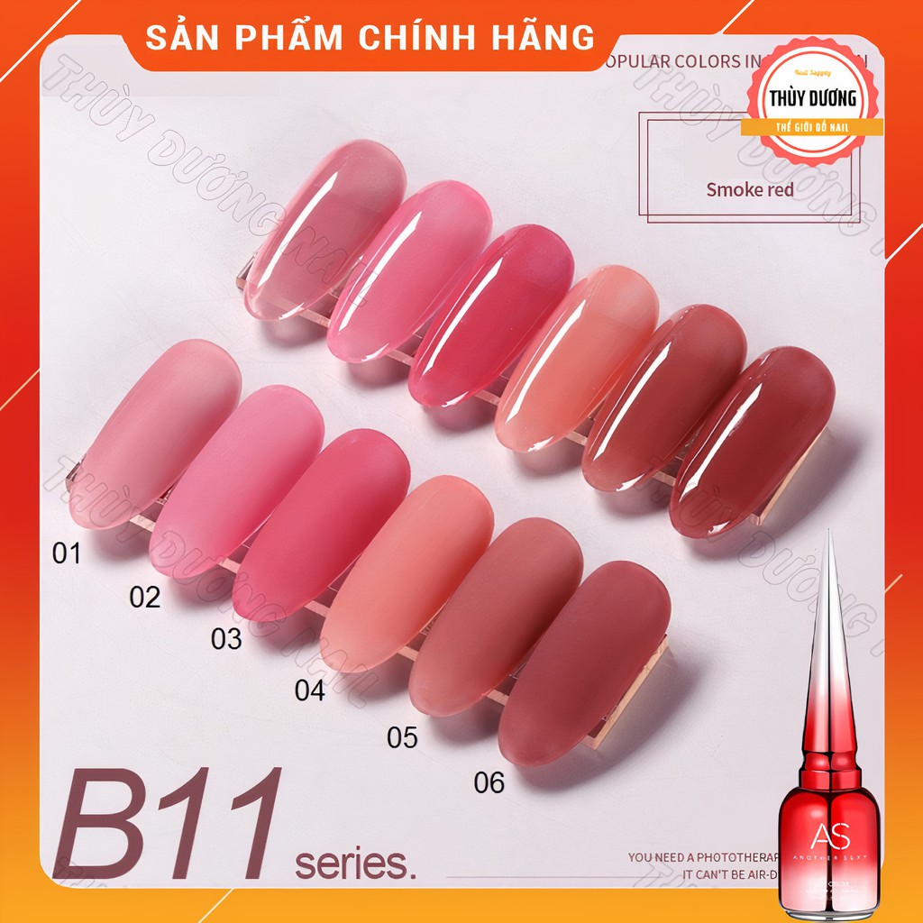 Sơn gel AS chính hãng chai đỏ mã B11 (sơn thạch) 15ml