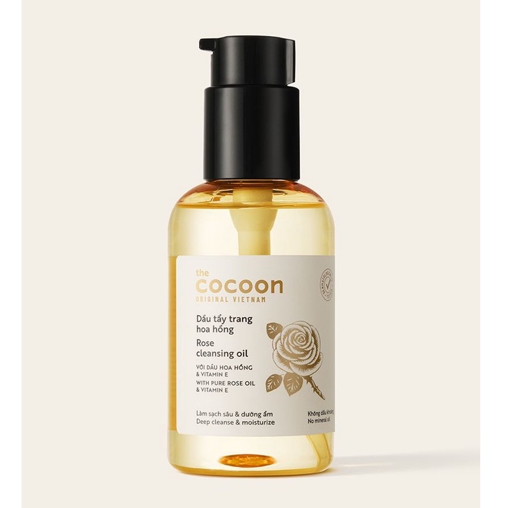 Dầu tẩy trang hoa hồng Cocoon 140ml an toàn cho da nhạy cảm