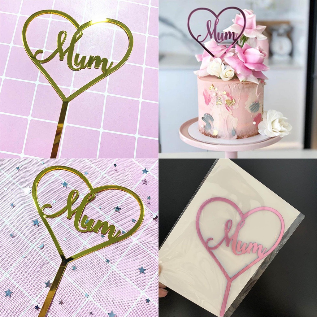 Suenin Bánh Topper Trang Trí Hình Hoa Hồng|Phụ Kiện Trang Trí Bánh Kem Xinh Xắn Đáng Yêu