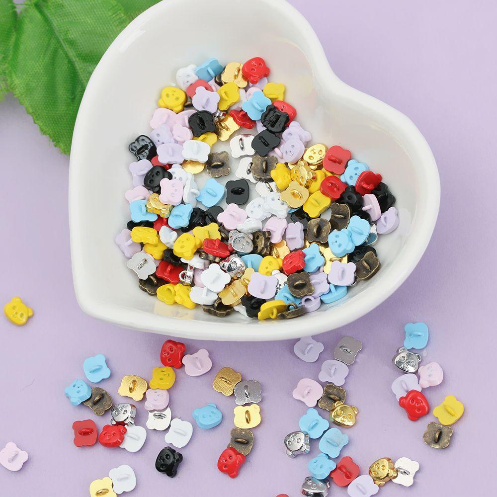 CLEVER Set 20 Nút Nhựa Hình Gấu Trúc 5mm Dễ Thương Trang Trí Quần Áo Búp Bê