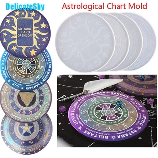 [DelicateShy DIY Astrology Board Resin Mold The Sun Moon Star Tarot Card Tray Mold Witchcraft