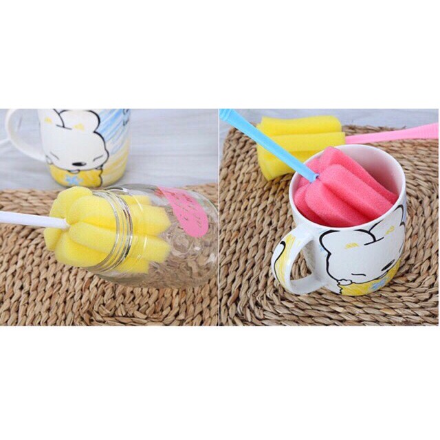 Cọ ly, cốc, bình sữa mút 1 màu