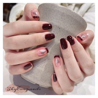 Nailbox đỏ trái tim 2 mảnh