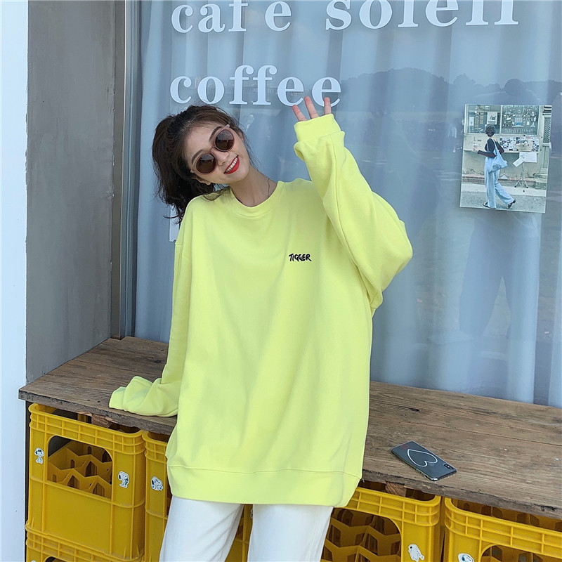 SUXI Áo len dài tay thời trang mùa thu 7 màu tùy chọn cá tính cho nữ