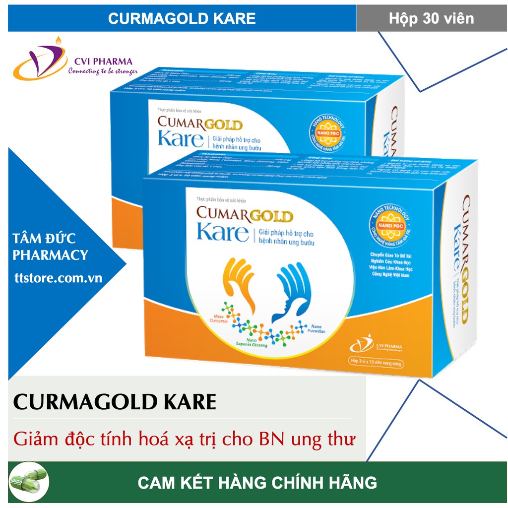 CUMARGOLD KARE [Hộp 30 viên] - Giải pháp dành cho người bệnh ung bướu [Cumagold kare, curmagold kare, cumargold care]