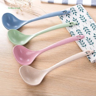 Muỗng cà phê tay cầm dài bằng chất liệu rơm lúa mì