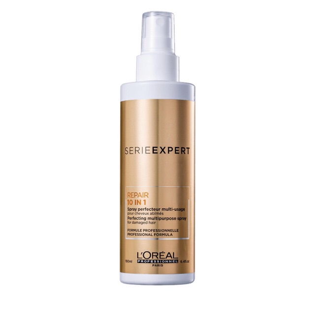 Xịt dưỡng tóc khô hư tổn L'Oreal Professionnel Serie Expert Repair 10 in 1 Perfecting Multi-Purpose Spray (190ml)