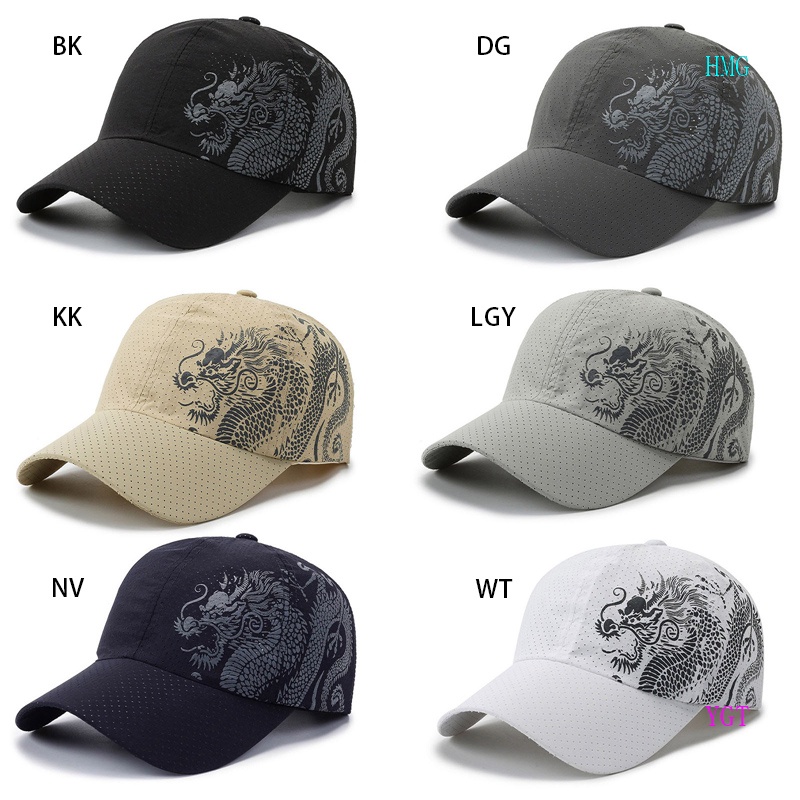 Mũ Lưỡi Trai Unisex Thêu Hình Rồng Phong Cách Trung Quốc