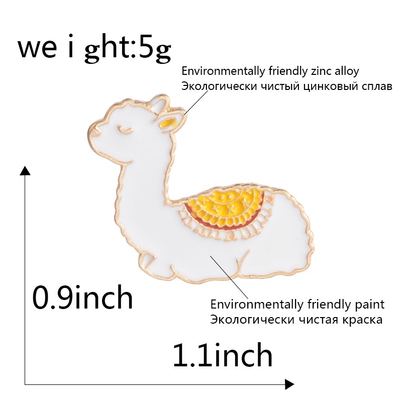 Ghim Cài Áo Hình Lạc Đà Trắng Dễ Thương