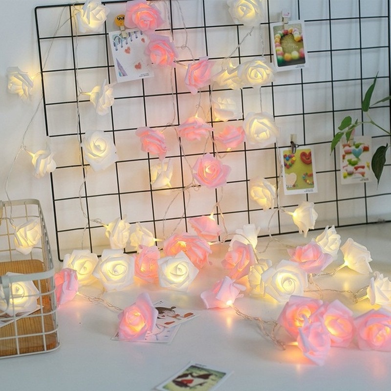 Dây đèn LED trang trí nội thất hình hoa hồng