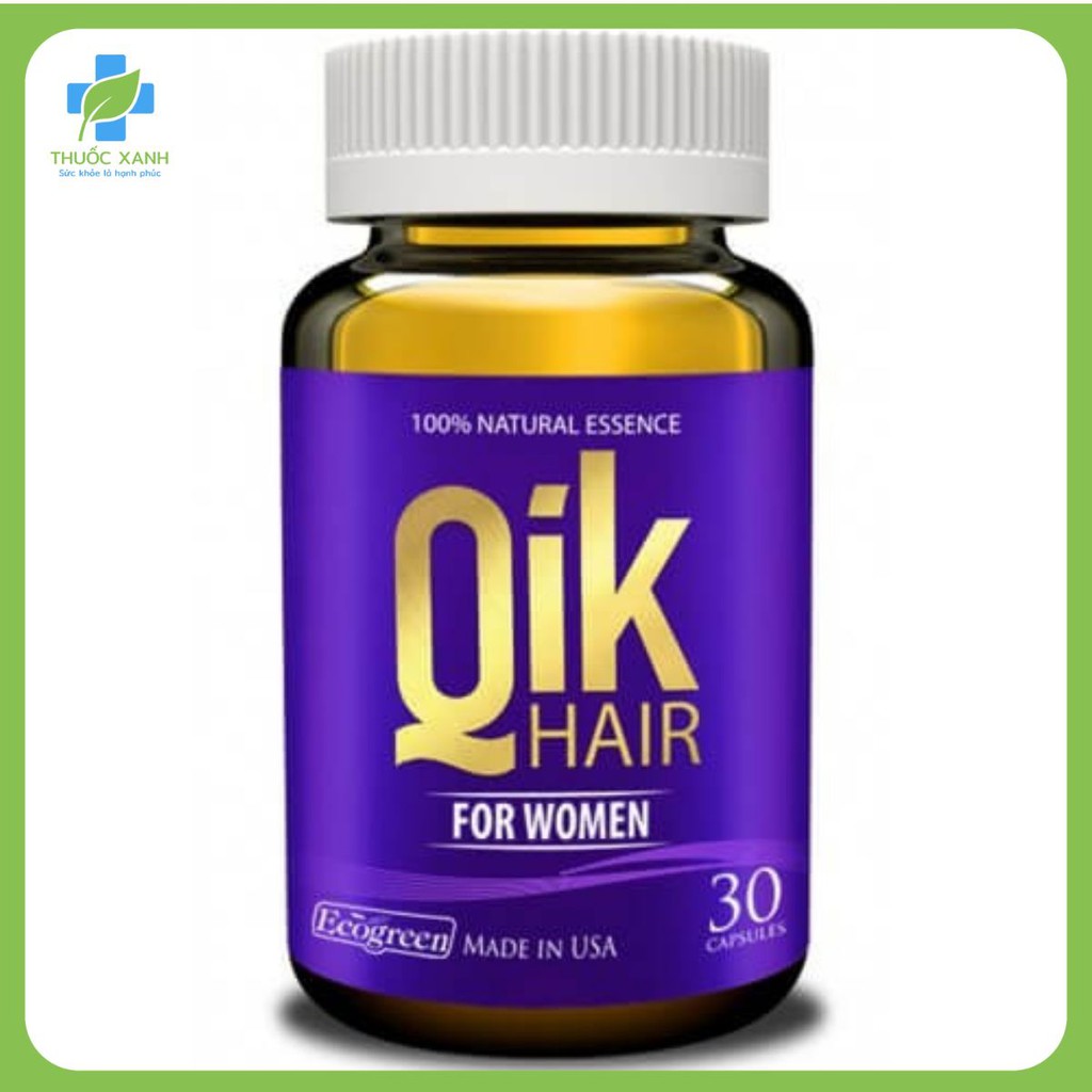 Viên uống Qik Hair For Women cải thiện tình trạng rụng tóc, kích thích mọc tóc cho nữ lọ 30 viên/15 viên