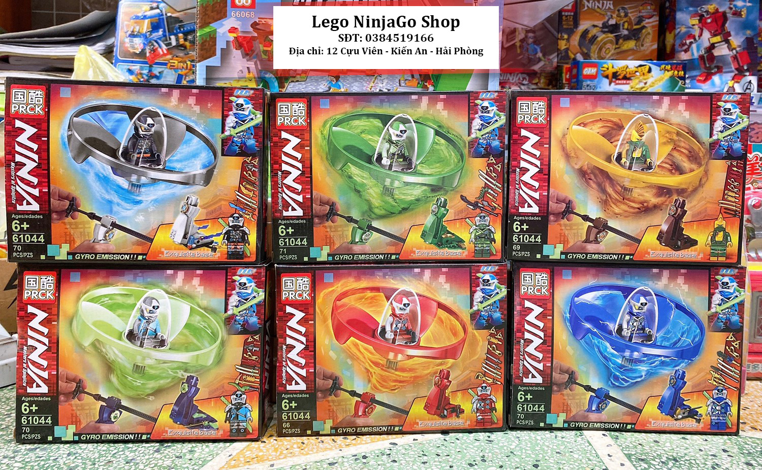 [Siêu Sale]  Bộ lắp ráp xếp hình Lego Nịnago prck 61044: Con quay vô cực Ninjago mẫu mới (70+ mảnh)