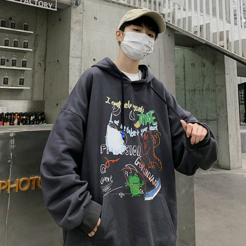 Áo Hoodie Dáng Rộng Có In Hình Graffiti Thời Trang Cho Nam / Nữ | BigBuy360 - bigbuy360.vn