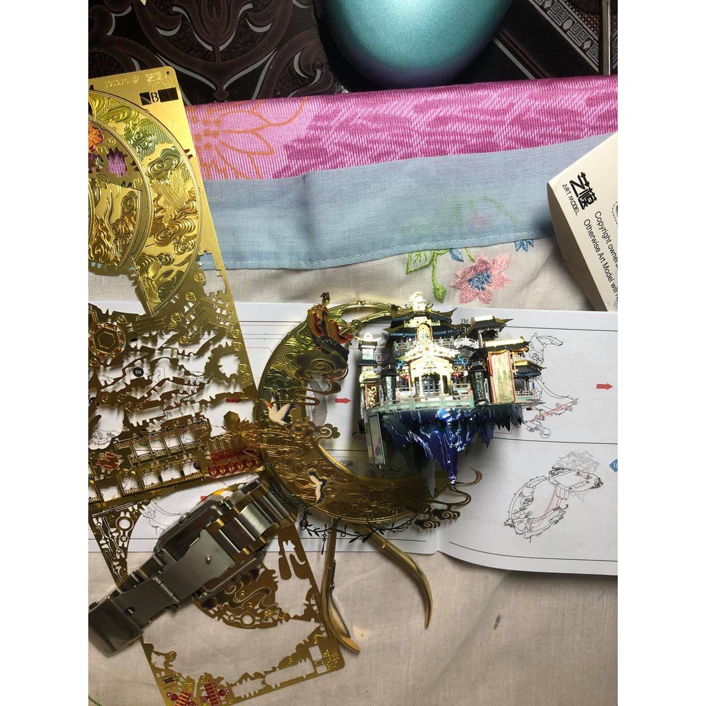 Mô Hình Kim Loại 3D MU Nguyệt Cung Moon Palace - Tặng Kèm Đế Mica và Đèn Led