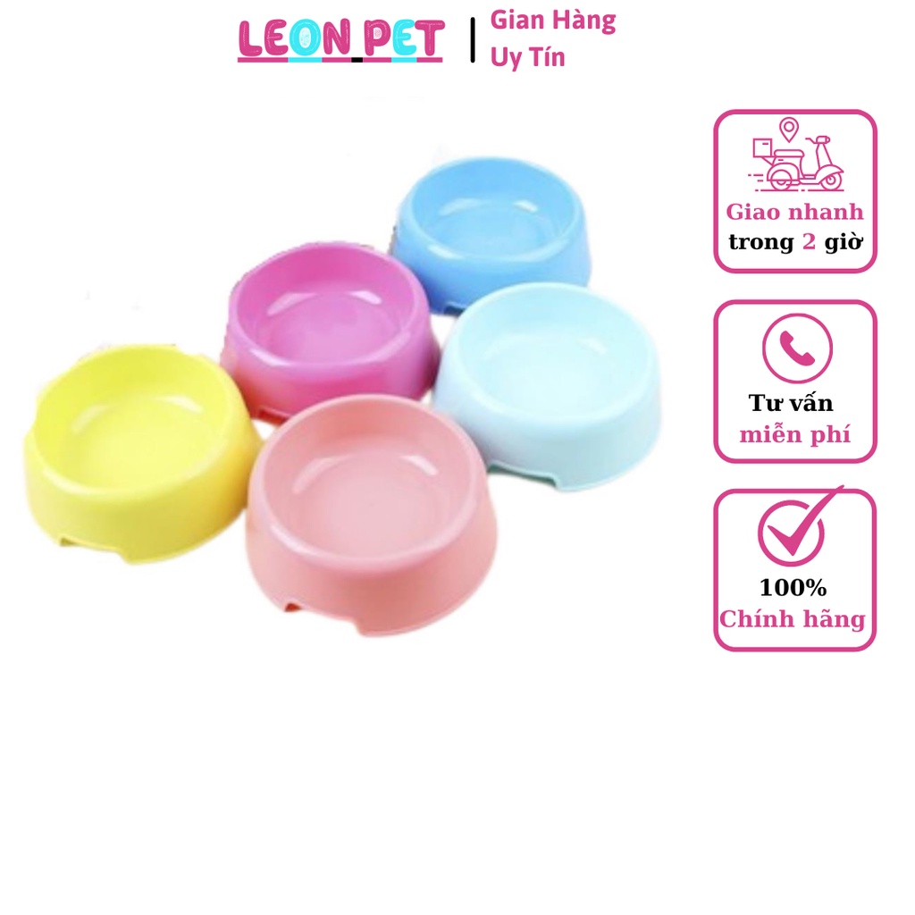 Bát Thức Ăn Nhiều Màu Cho Chó Mèo Thú Cưng - Leon Pet Store
