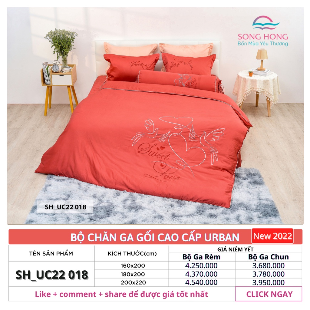 Bộ chăn gối cao cấp Sông Hồng SH_UC22 018