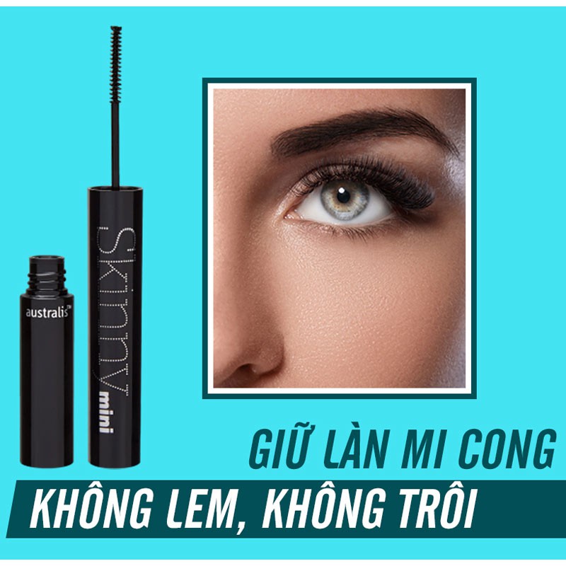 Mascara Cong Tơi Mi Đầu Siêu Mảnh- Australis- Skinny Mascara Màu Đen