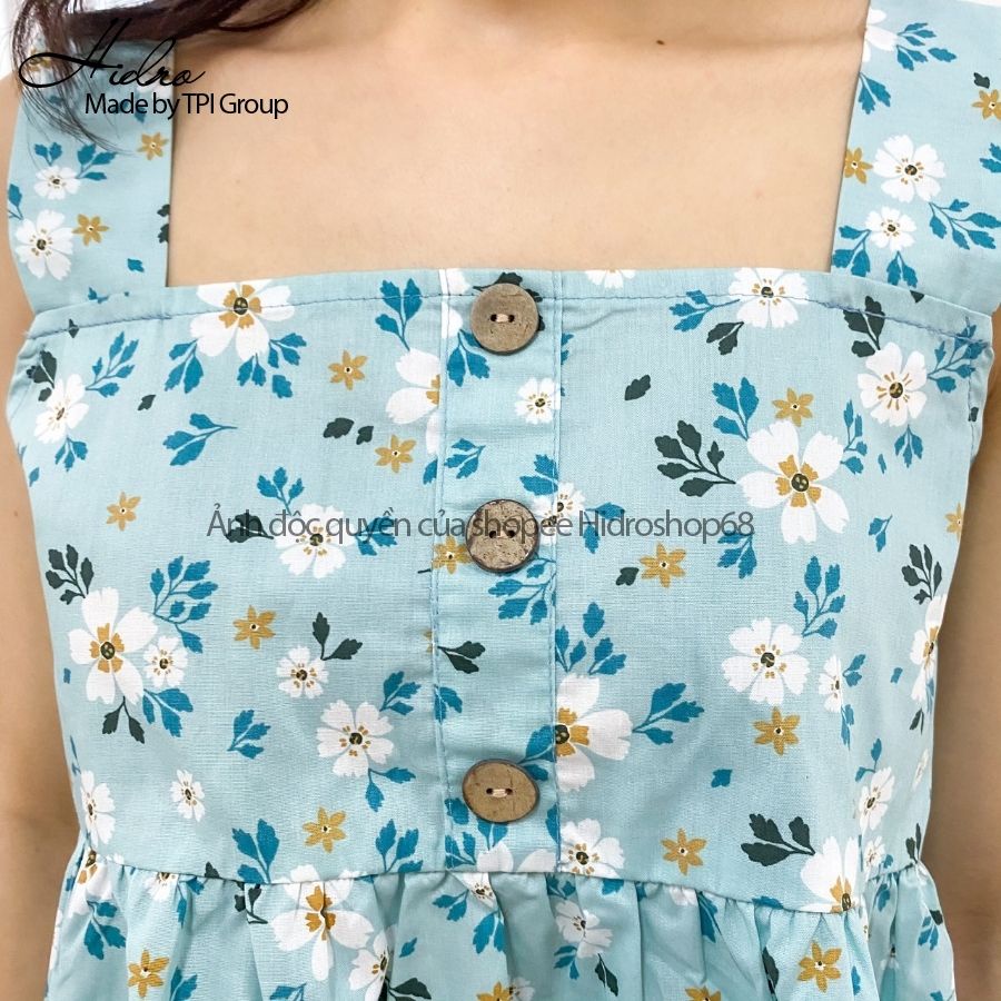 Bộ Mặc Nhà Hai Dây Hoa Nhí Cúc Dọc Chất Thô Đũi Mềm Mát | BigBuy360 - bigbuy360.vn