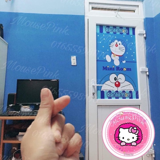 Decan dán cửa doremon