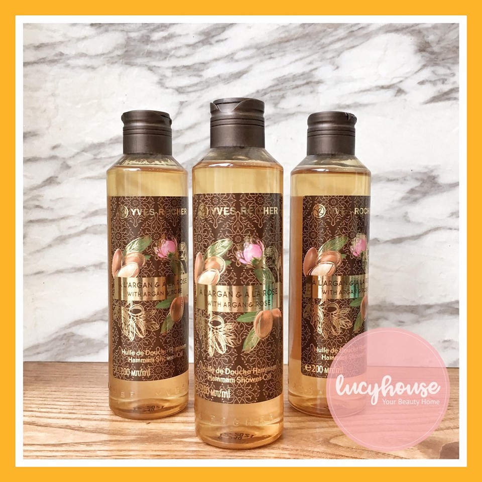 Sữa tắm (Dầu tắm) Yves Rocher Argan Rose Peals Bath And Shower Oil