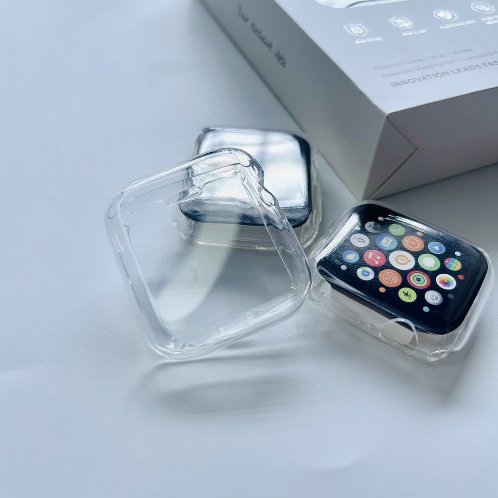 Ốp Apple Watch Silicon trong dẻo chính hãng KST Full mặt trước Size 38/40/42/44 mm