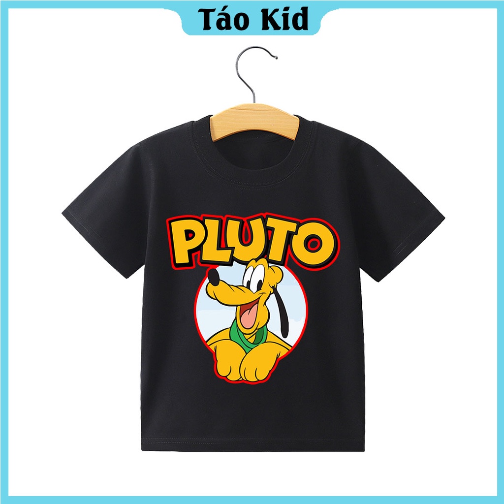 Áo thun bé trai bé gái cộc tay Táo Kid chất cotton in hình Pluto từ 0 đến 10 tuổi hàng VNXK TA95