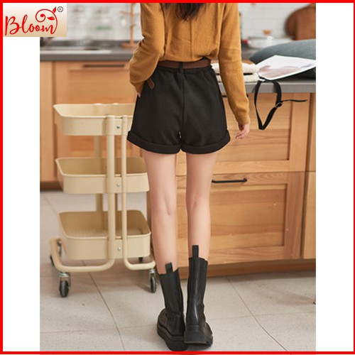 Quần short kaki nữ lưng cao Quần short nữ chất kaki dày dăn (Không dây nịt) BLOOMFASHION Tặng quà ngẫu nhiên QS01 | BigBuy360 - bigbuy360.vn