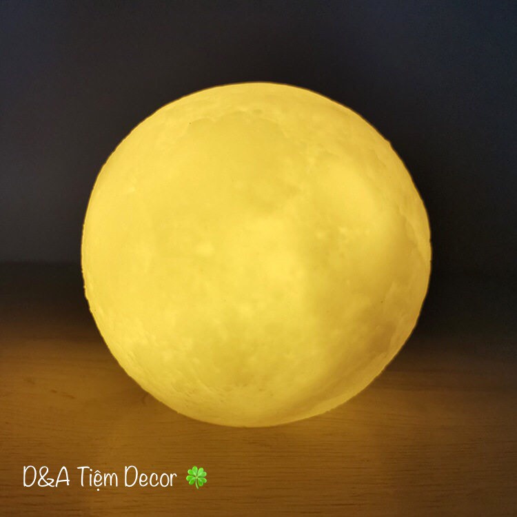 Đèn ngủ hình mặt trăng 3D trang trí phòng ngủ, phòng khách