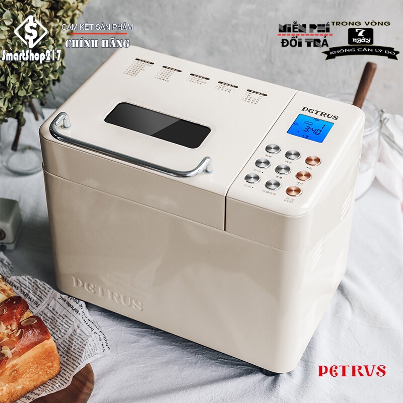 [Hàng Có Sẵn] Máy Làm Bánh Mì Petrus PE8855, PE8860, PE9600, PE9709 (HDSD + Công thức Tiếng Việt - Bảo Hành 12 Tháng)