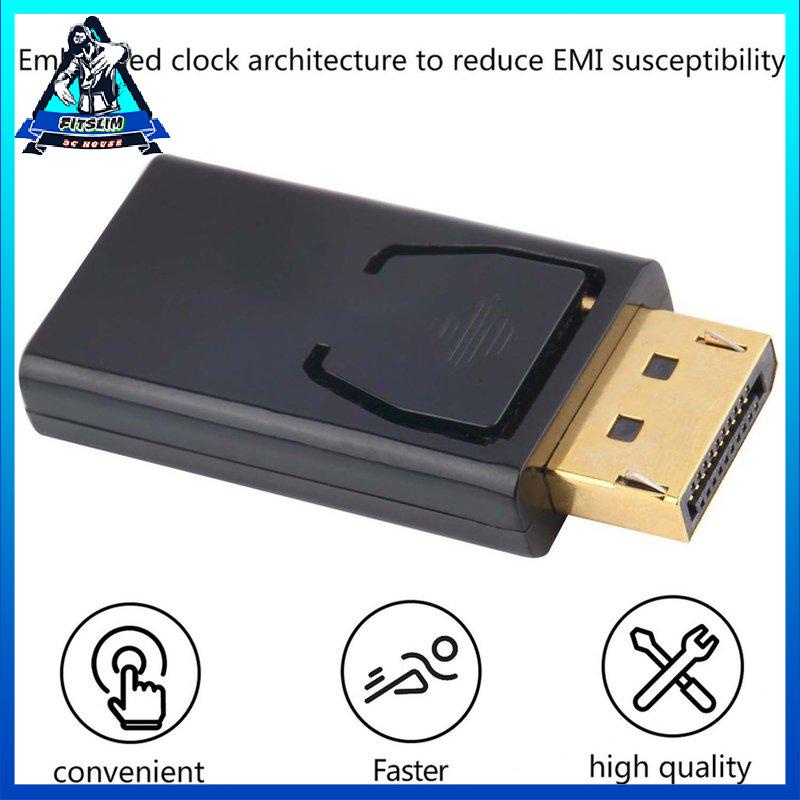 [Fitslim] Display Port DP Male To HDMI-compatible Female Adapter Converter Adaptor
