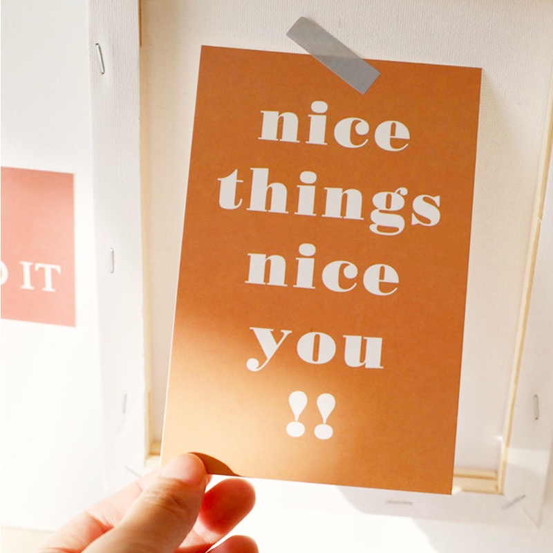 Set 15 Miếng Dán Trang Trí Tường Thẻ Chữ Phong Cách Bắc Âu Đơn Giản