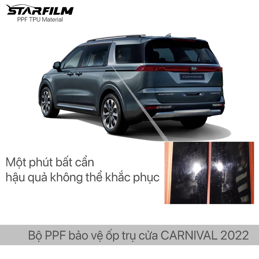 Bộ PPF bảo vệ chống xước trụ bóng STARFILM cho KIA CARNIVAL 2022