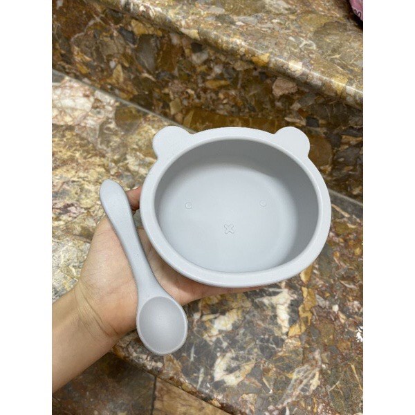 Bát Ăn Dặm Bằng Silicon, Họa Tiết Động Vật Ngộ Nghĩnh,Cao Cấp, Có Đế Hít Chống Đổ Cho Bé Babibu