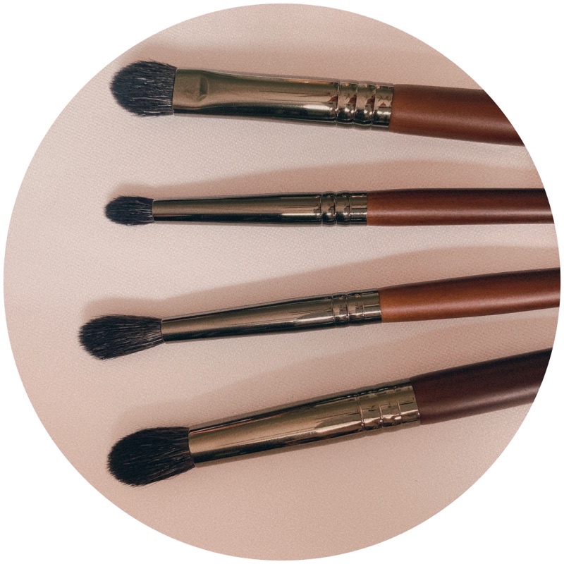 Set 4 cọ trang điểm đánh phấn mắt chất liệu lông dê