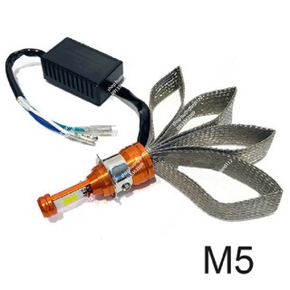 Bóng đèn led xe máy đuôi công đuôi quạt chân M5 H4