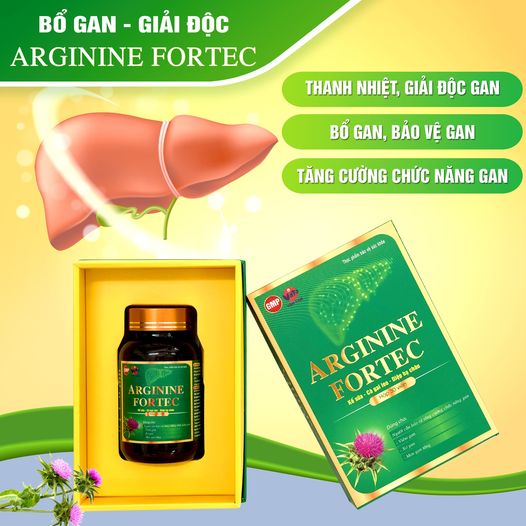Viên Uống Thanh Nhiệt Mát Gan Giảm Viêm Gan Xơ Gan Men Gan Cao Arginine Fortec Vạn Tam Chính Hãng